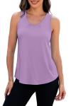Purple Loose Fit Women's Pickleball Workout Tank