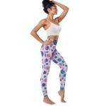 Stylish High Waist Pickleball Print Workout Leggings