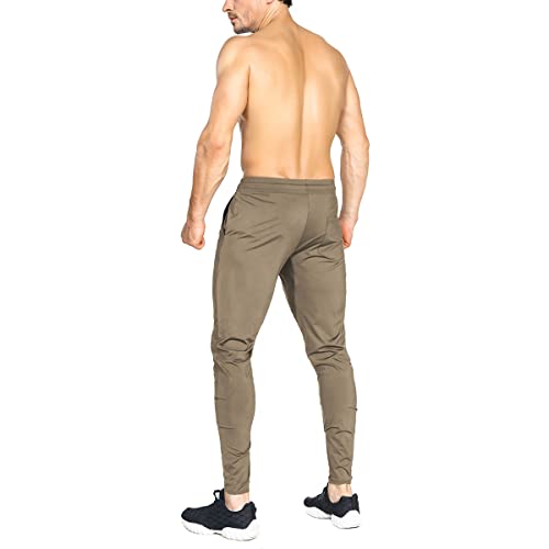 BROKIG Men's Lightweight Workout Sweatpants, Beige XL