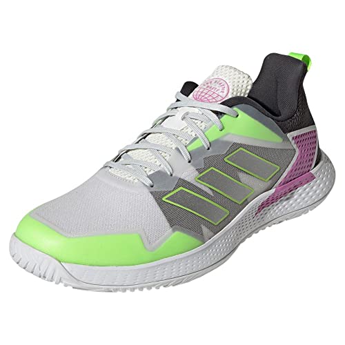 adidas Men's Pickleball Shoe, White/Silver/Carbon, Size 10.5