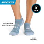 Skechers Women's Blue Low Cut Pickleball Socks 3-Pack