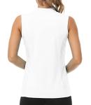 JINSHI Women's White Dry Fit Pickleball Shirt