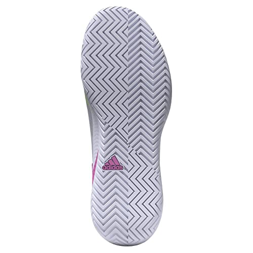 adidas Men's Pickleball Shoe, White/Silver/Carbon, Size 10.5