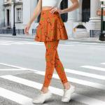 Women’s Pickleball Print Leggings with Skirt and Pockets