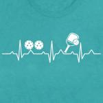 Cyan Heartbeat Pickleball Shirt for Women