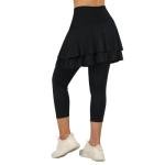 ANIVIVO Women's Capri Leggings with Skirt and Pockets