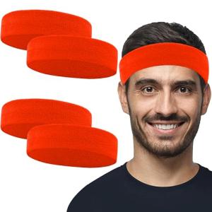 Orange Sweatbands Set for Pickleball and Sports