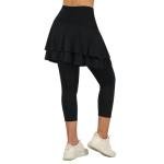 ANIVIVO Women's Capri Leggings with Skirt and Pockets