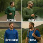 Opna Men's Long Sleeve Athletic Shirts - Iron Grey