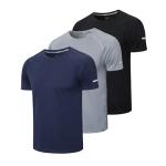 Frueo Men's 3 Pack Dry Fit Training Shirts