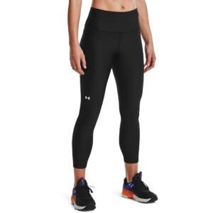Under Armour Womens High Waisted No-Slip Leggings, Black/White