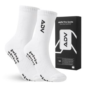 Cushioned Pickleball Socks with Grip & Arch Support
