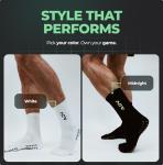 Cushioned Pickleball Socks with Grip & Arch Support