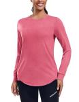 Women's Long Sleeve Pickleball Workout Top A_Red XX-Large