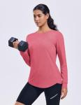 Women's Long Sleeve Pickleball Workout Top A_Red XX-Large