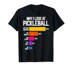 Pickleball Humor Tee: "Why I Lose" - Black