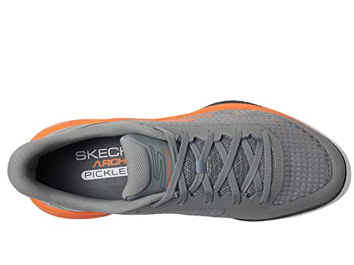 Skechers Men's Viper Court Pickleball Shoes, Grey/Orange