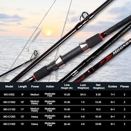 Fiblink 10ft Surf Casting Graphite Baitcasting Fishing Rod