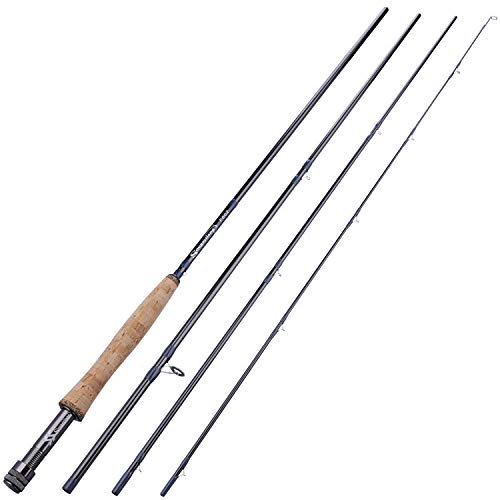 Compact 4-Piece Graphite Fly Fishing Rod, 5/6WT