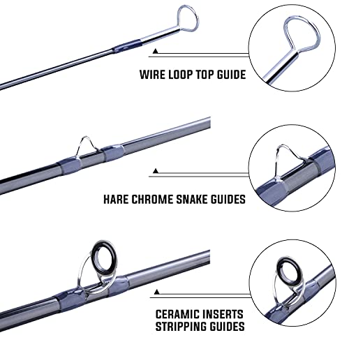 Compact 4-Piece Graphite Fly Fishing Rod, 5/6WT