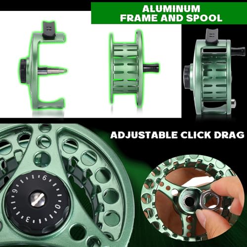 Sougayilang Fly Fishing Combo, 4 Piece Rod & Reel