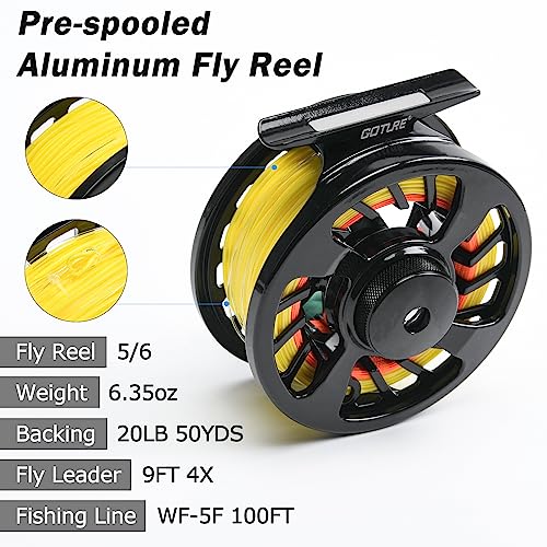 Goture Fly Fishing Rod/Reel Combo with Accessories Set