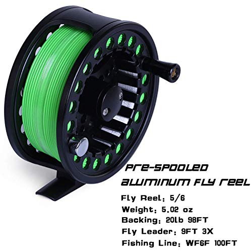 PLUSINNO Lightweight Fly Rod and Reel Combo 4PC