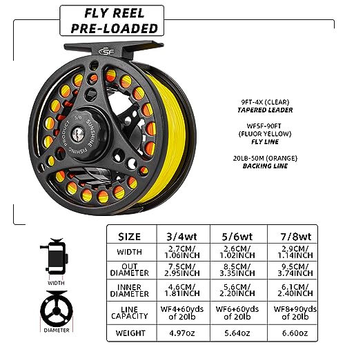 SF Fly Fishing Combo Kit: 5/6 Weight, 9FT