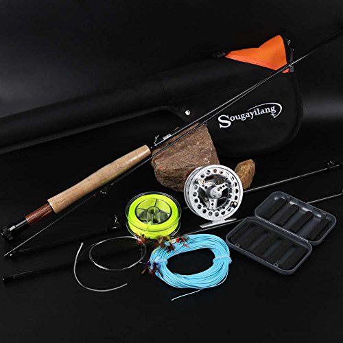 Sougayilang Fly Fishing Rod with Reel Combo Kit