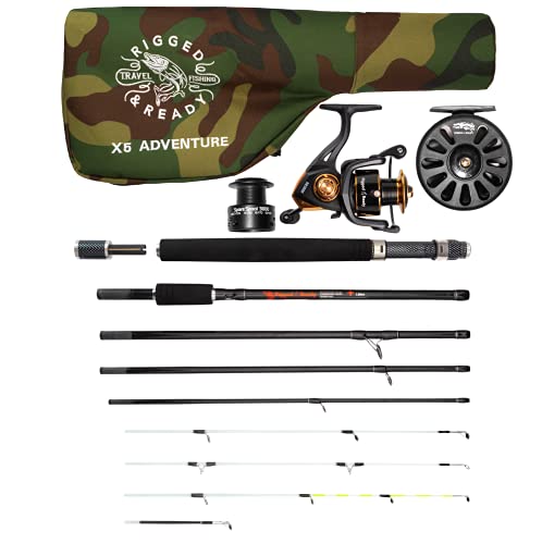 5-in-1 Travel Fishing Combo: Rod, 2 Reels, Tips
