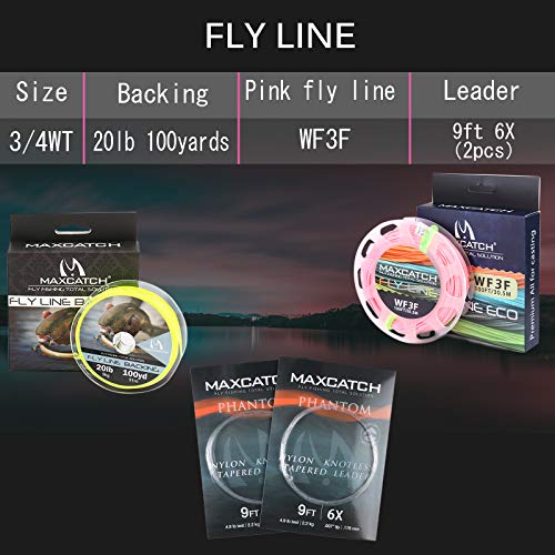 Maxcatch Pink Fly Fishing Rod: Women's 2/5 Weight