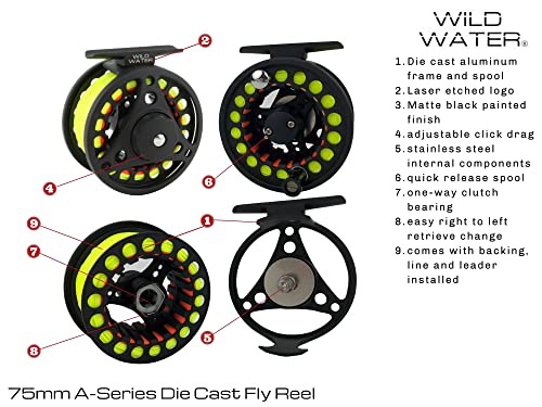 Wild Water Fly Fishing Combo Starter Kit, 3-4 Weight