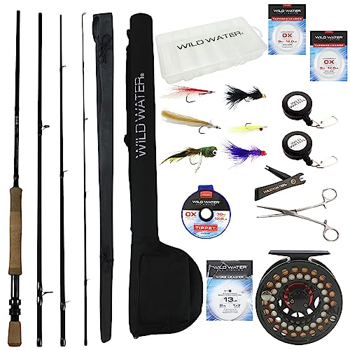 Wild Water Fly Fishing Combo Starter Kit with Accessories