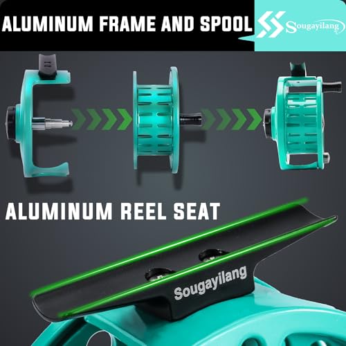 Sougayilang Fly Fishing Combo Starter Kit (Turquoise #5)