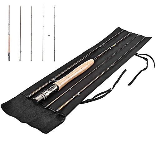 PLUSINNO Fly Fishing Combo: Lightweight 9’ Graphite Pole