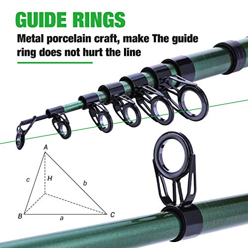 Sougayilang Telescopic Fishing Rod - Carbon Fiber, Travel-friendly