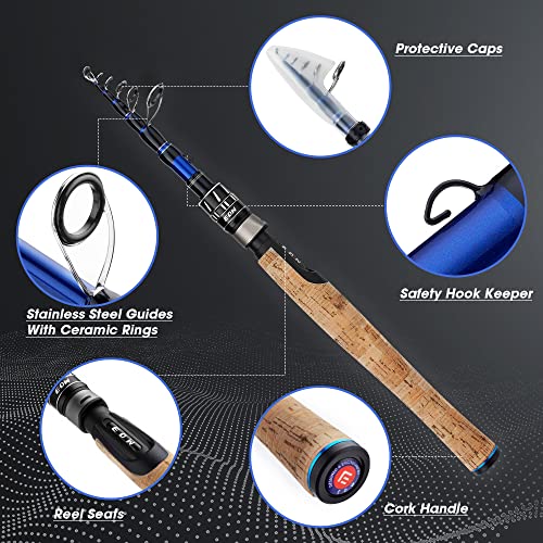 Portable Telescopic Fishing Rods with Solid Carbon Tip
