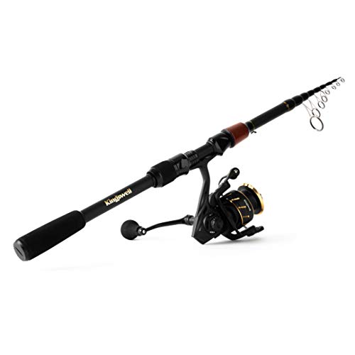 KINGSWELL Telescopic Fishing Rod Reel Combo, Graphite Pole