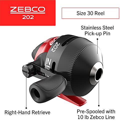 Zebco 202 Spincast Reel with Telescopic Fishing Rod