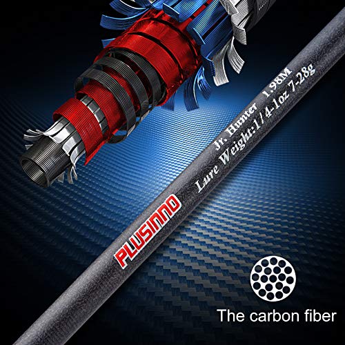 PLUSINNO Fishing Rod and Reel Combo with Carrier Bag