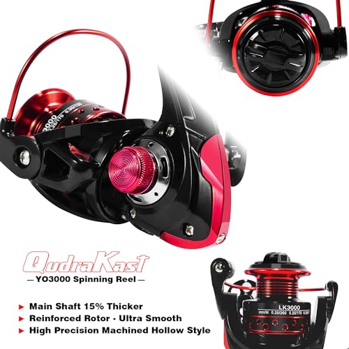 QudraKast Telescopic Fishing Rod and Smooth Spinning Reel