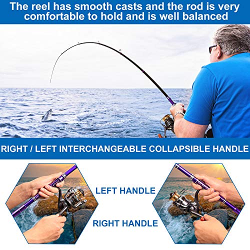 Telescopic Fishing Rod Kit with Spinning Reel and Gear
