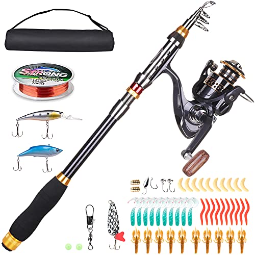 LineRike Telescopic Fishing Rod and Reel Combo Kit