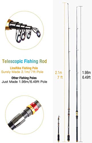 LineRike Telescopic Fishing Rod and Reel Combo Kit