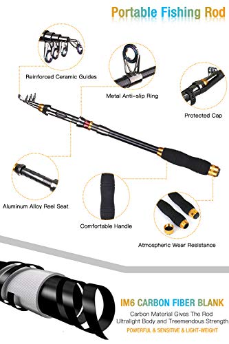 LineRike Telescopic Fishing Rod and Reel Combo Kit