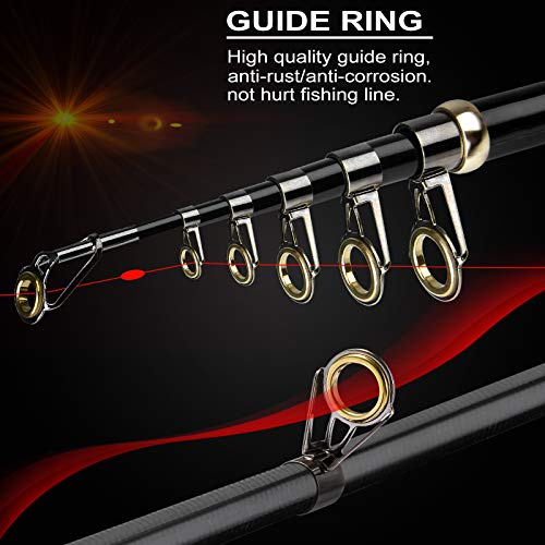 PLUSINNO Telescopic Fishing Rod Reel Combo, Carbon Fiber
