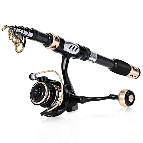 Sougayilang Fishing Pole Kit, Telescopic Rod and Reel Combo