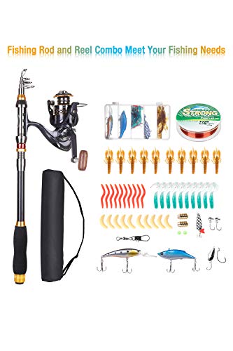 LineRike Telescopic Fishing Rod and Reel Combo Kit
