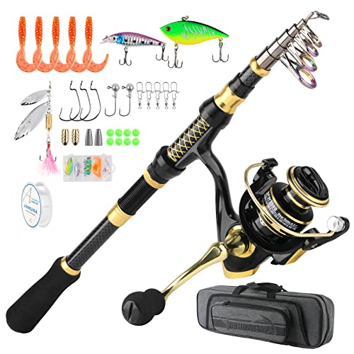 Telescopic Fishing Rod and Reel Combo with Accessories