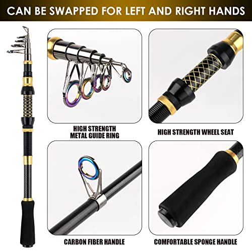 Telescopic Fishing Rod and Reel Combo with Accessories